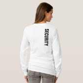 Sécurité des femmes TShirts blanc double face impr (Dos entier)
