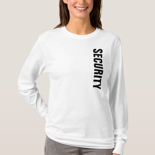 Sécurité des femmes TShirts blanc double face impr (Devant)