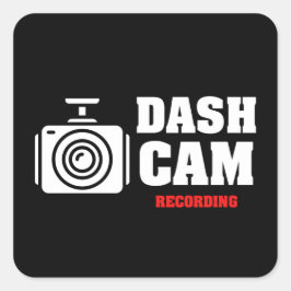 Security Camera Warning Square Sticker