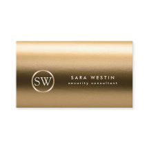 Security Consultant Gold Monogram Visitekaartje