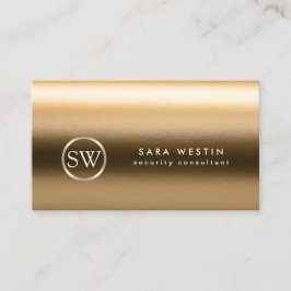 Security Consultant Gold Monogram Visitekaartje
