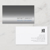 Security Consultant Special Services Chrome Silver Visitekaartje (Voorkant / Achterkant)