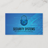 Security Cyber Lock | Tech Background Visitekaartje (Voorkant)