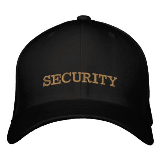 SECURITY embroidered baseball cap gold / black