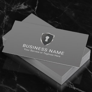 Security Keyhole Logo Warehouse Storage Service Visitekaartje