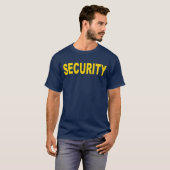 Security T Shirt, twee zijkanten op Navy Blue met  T-shirt (Voorkant volledig)