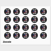 Sed Labour heeft goedkope Happy Labor Day Ronde Sticker (Vel)