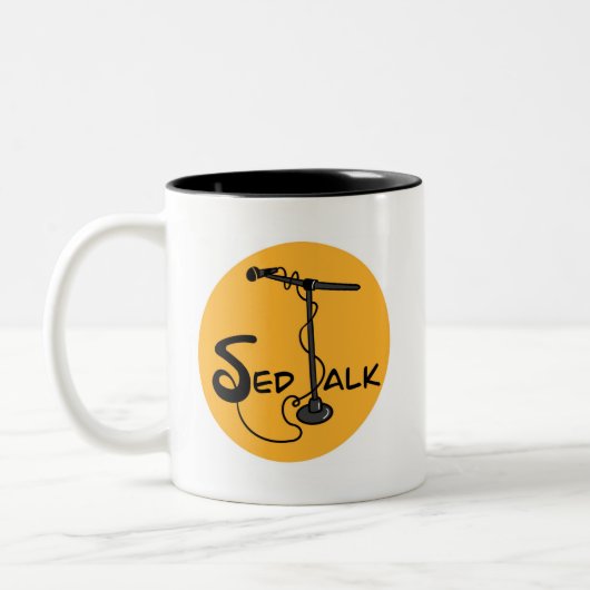 Sed Talk Merch Tweekleurige Koffiemok (Links)