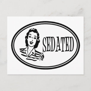 Sedated Retro Houseechtgenote Briefkaart