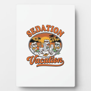 Sedatie Vakantie Retro Tandarts Humor Shirt Ontwer Fotoplaat
