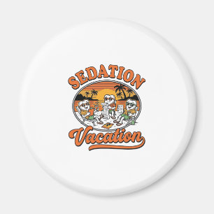 Sedatie Vakantie Retro Tandarts Humor Shirt Ontwer Magneet