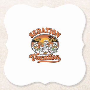 Sedatie Vakantie Retro Tandheelkundige Humor Shirt Kartonnen Onderzetters
