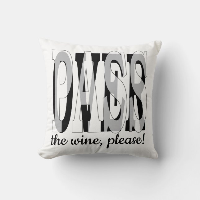 Séder de Pâque 16" x 16 Coussin "Pâque le vin" (Recto)