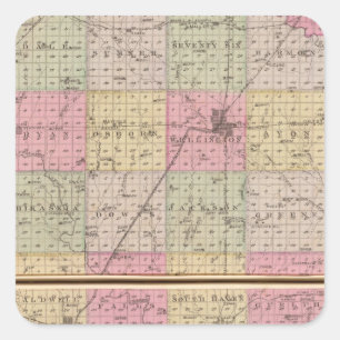 Sedgwick County, Conway en Belle Plaine, Kansas Vierkante Sticker