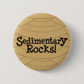 Sedimentaire rotsen! ronde button 5,7 cm (Voorkant)