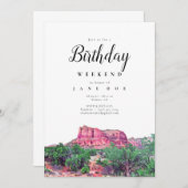 Sedona Arizona Anniversaire Weekend Invitation (Devant / Derrière)