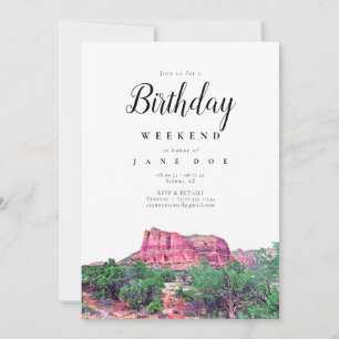 Sedona Arizona Anniversaire Weekend Invitation