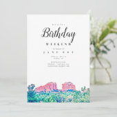 Sedona Arizona Anniversaire Weekend Invitation (Debout devant)