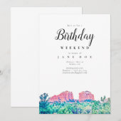 Sedona Arizona Anniversaire Weekend Invitation (Devant / Derrière)