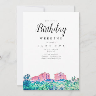 Sedona Arizona Anniversaire Weekend Invitation
