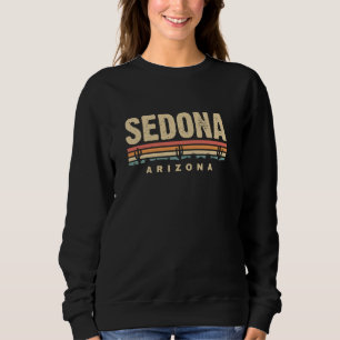 Sedona Arizona AZ Cactus Desert Souvenir Retro Vin Trui