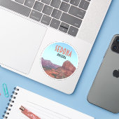 Sedona Arizona Bell Rock Canyon  Sticker (Laptop met iPhone)