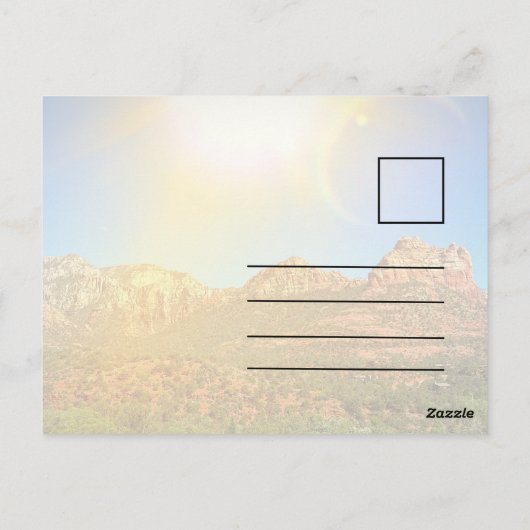 Sedona, Arizona - Bergregenbooglandschap Briefkaart (Achterkant)