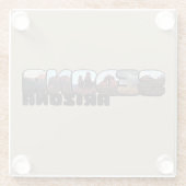 Sedona Arizona Big Letter - Uitzicht in bergen Glazen Onderzetter (Achterkant)