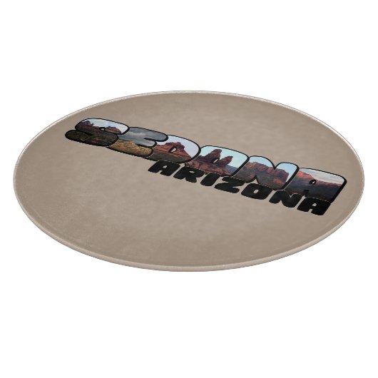 Sedona Arizona Big Letter - Uitzicht in bergen Snijplank (Hoek)