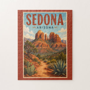 Sedona Arizona Cathedral Rock Illustratie Reizen Legpuzzel