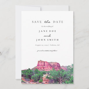 Sedona Arizona Desert Mountain slaat de datum op Save The Date