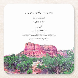 Sedona Arizona Paper Onderzetter Save the Date