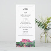 Sedona Arizona Peint Mountains Reception Menu (Debout devant)