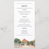 Sedona Arizona Peint Mountains Reception Menu (Devant)