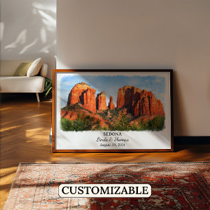 Sedona Arizona Poster, Aquarel, Op Maat Poster