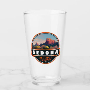Sedona Arizona Red Rock Country Watercolor Embleem Glas