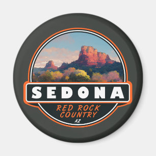 Sedona Arizona Red Rock Country Waterverf Emblem Magneet
