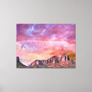 SEDONA ARIZONA Red Rock Sunset Canvas Afdruk