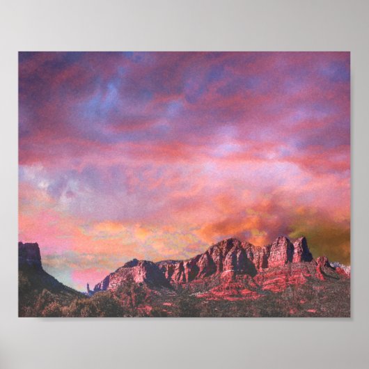 SEDONA ARIZONA Red Rock Sunset Poster (Voorkant)