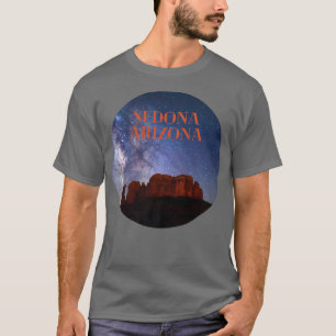 Sedona Arizona Red Rocks in the Night Sky735 T-shirt