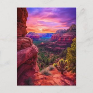 Sedona Arizona Red Rocks Natuur Beauful Sunset Briefkaart