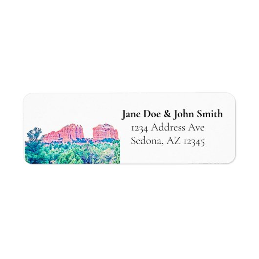 Sedona Arizona Return Address Labels (Voorkant)