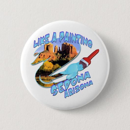 Sedona Arizona Ronde Button 5,7 Cm (Voorkant)