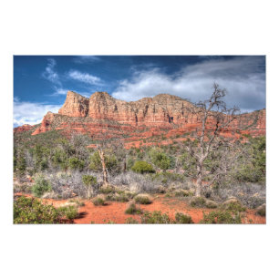 Sedona Arizona roodrotslandschap Foto Afdruk