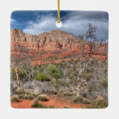 Sedona Arizona roodrotslandschap Keramisch Ornament (Achterkant)