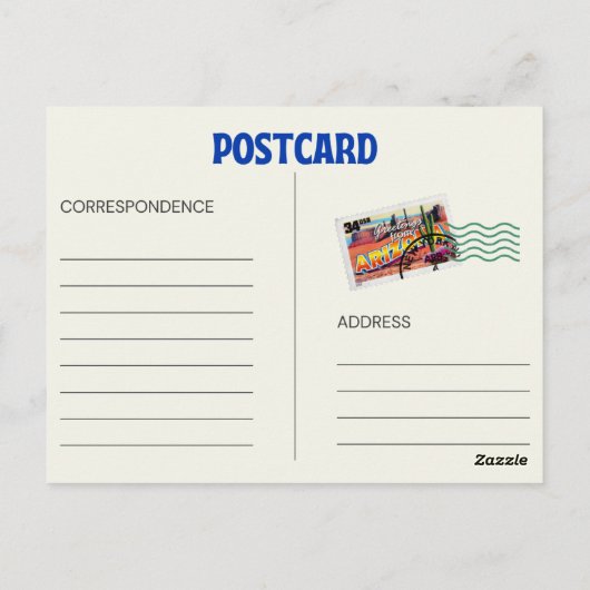 Sedona, Arizona Sunset Surreal Briefkaart (Achterkant)