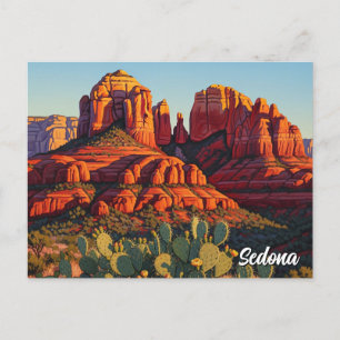 Sedona Arizona Travel  Cactus Briefkaart