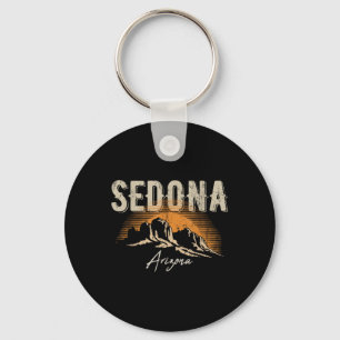 Sedona Arizona Vintage Bergen Zonsondergang Wandel Sleutelhanger