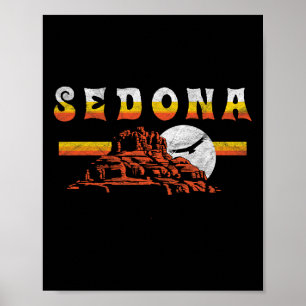 Sedona Arizona Vintage Vervallen Bell Rock Wandele Poster