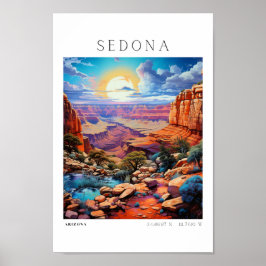 Sedona Arizona woestijn abstracte reis Poster